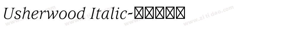 Usherwood Italic字体转换